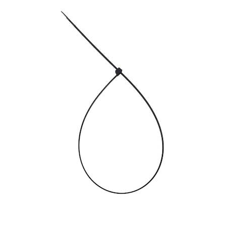 South Main Hardware Cable Tie, 24 in L, 8.7 in Max Bundle Dia., Black, Nylon, 120 lb Strength, 100 PK 220226